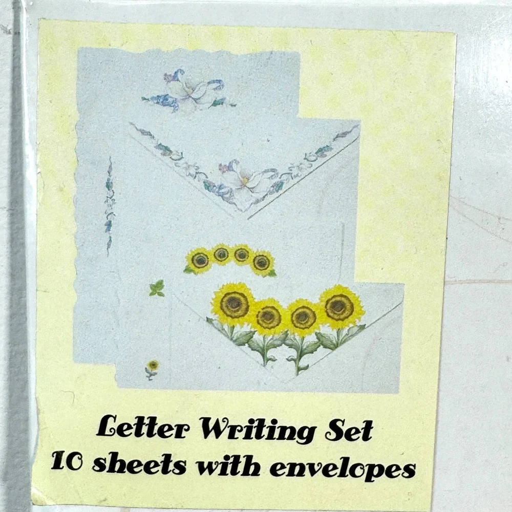 Magnolia Stationary New Set Letter Writing Envelopes 10 Sheets Floral Blue